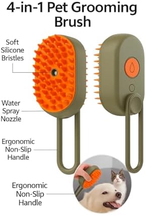 4-in-1 Pet Grooming Brush with Water Spray - Image 2