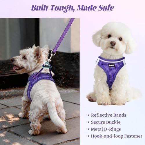 No Pull Dog Puppy Harness and Leash Set Reflective Mesh Vest Small - Image 5