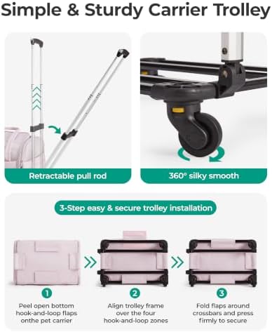 BAGSMART Rolling Cat Carrier - Image 4
