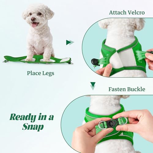 No Pull Dog Puppy Harness and Leash Set Reflective Mesh Vest Small - Image 4