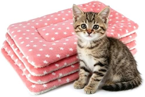 4 Pack Cat Bed Mat, Washable Sleeping Pad by HeNdShe