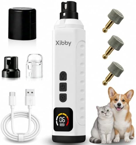 Silent Groom Pro Electric Quiet Dog Nail Grinder, 2 LEDs, 40 dB, 6 Speeds by Unknown