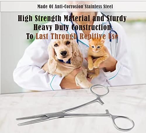 Dog Pet Ear/Nose Hair Puller Grooming Hemostat Locking Forceps Pliers - Image 2