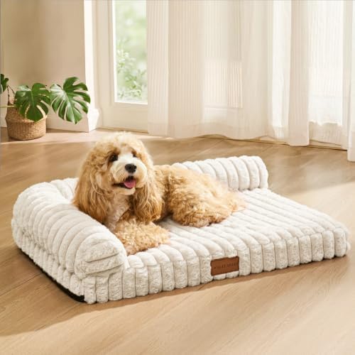 Orthopedic Large Dog Bed Furry Pet Bed, Washable Cover 48''X30'' - Image 3