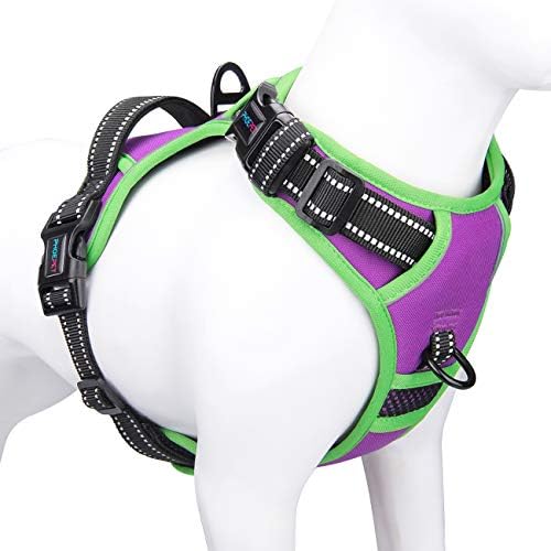 PHOEPET No Pull Dog Harness Medium Reflective Front Clip Vest by PHOEPET