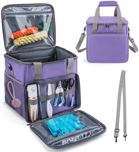 SMYV Pet Grooming Bag for Dog Grooming Supplies, Dog Tote Travel Bag for Pets by SMYV