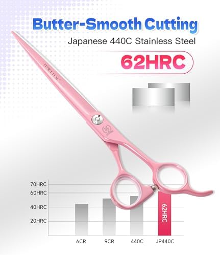 6.5" Professional Thinning Dog Grooming Scissors, Japanese 440C Stainless Steel - Image 3