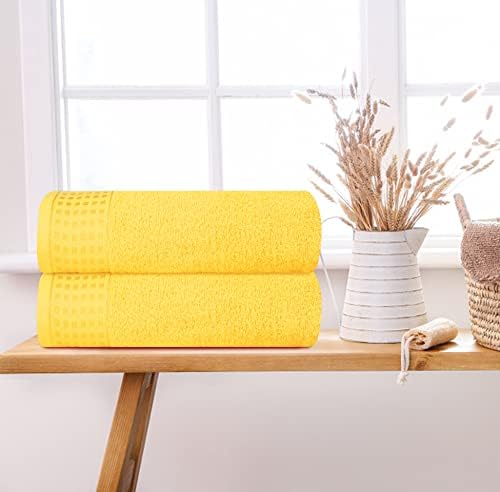 GLAMBURG 100% Cotton 2 Pack Oversized Bath Towel Set 28x55 Inches, Ultra Soft - Image 3