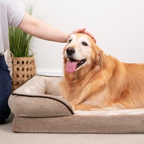 Furhaven Cooling Gel Dog Bed for Large/Medium Dogs w/ Removable Bolsters & - Image 3