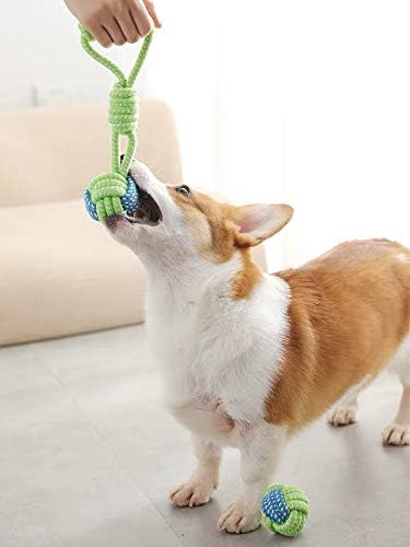 Sunglow Dog Toy Interactive Chewing Rope Ball Toys Natural Cotton Washable - Image 3
