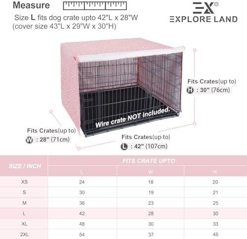 Explore Land Pattern Dog Crate Cover, 42 Inches - Image 2