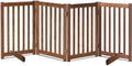LZRS Wooden Free Standing Dog Gate 80" W x 30" H, Foldable Solid Hardwood Pet by LZRSPET
