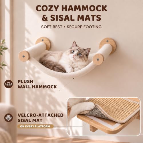 Cat Wall Shelves for Large Cats Wall Mounted Climbing Set - Image 4