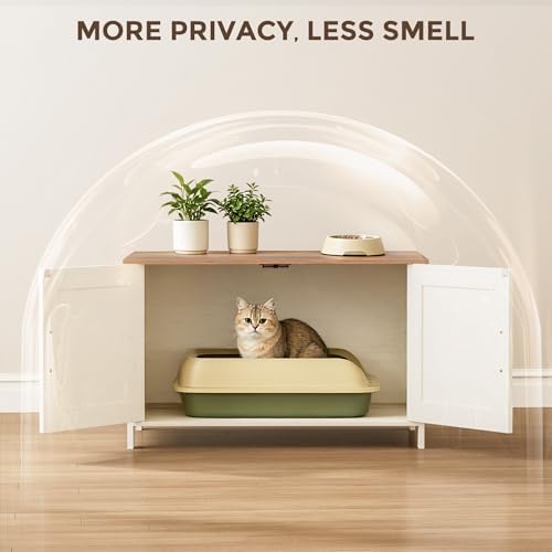 Homhedy 31.5" L Cat Litter Box Enclosure - Image 2