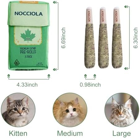 Nocciola 3 Pack Catnip Toys for Cats, Funny Cat Toys Filled - Image 2