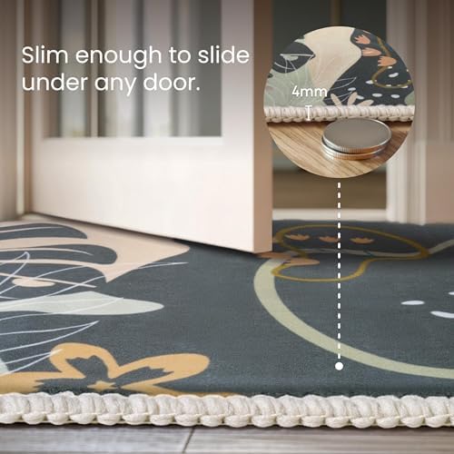 Joiedomi Door Mat Indoor Entrance 2x3 Machine Washable Art Floral Small Rugs - Image 4