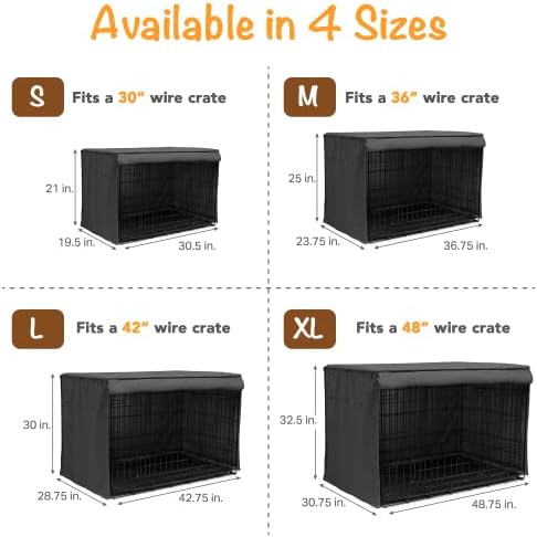 Friends Forever Metal Dog Crate Cover 42 inch- 42.8" L x 28.8" W x 30" H - Image 7