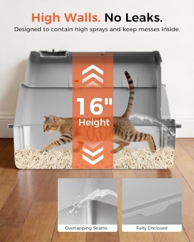 GTPLAYER XXL Stainless Steel Cat Litter Box - Image 6