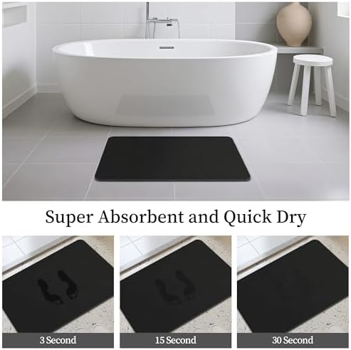 THMINS 2 Pack Stone Bath Mat - Image 5