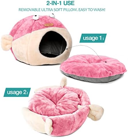 Cat Beds for Indoor Cats-Cat Bed Cave, Cute Lively Pufferfish Shape - Image 6