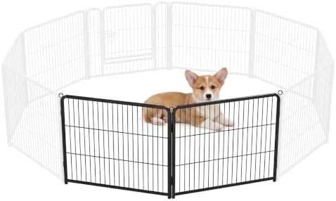 DUMOS Dog Playpen 24 Inch 2 Panels Indoor Outdoor Metal Pet Fence by DumosLifestyle
