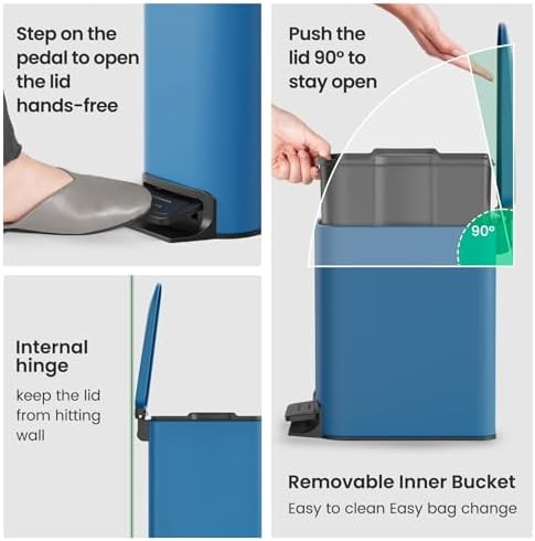 Cesun Small Bathroom Trash Can - Image 6
