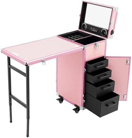 Cosmetic Trolley Storage Organizer, Foldable Nail Tables by Unknown