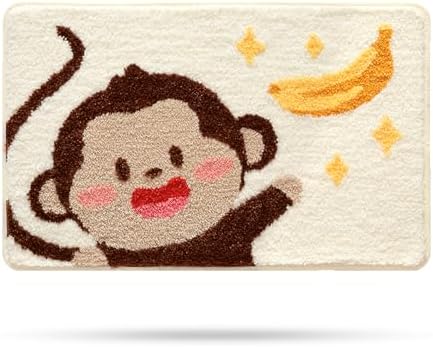 Molesun Monkey Bath Mat 16x24, Soft Absorbent Microfiber Bath Rugs by Molesun
