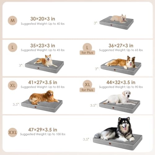 EHEYCIGA Medium Memory Foam Dog Crate Bed Washable - Image 3