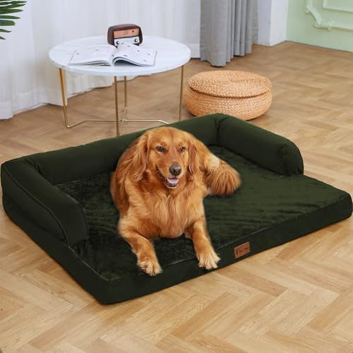 Orthopedic Dog Bed for Extra Large Dogs, Olive Green - Image 7
