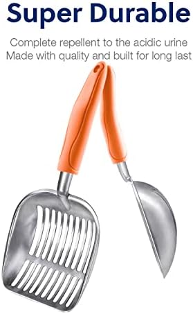 WePet Cat Litter Scoop, Aluminum Alloy Sifter, Kitty Metal Scooper, Deep Shovel - Image 5