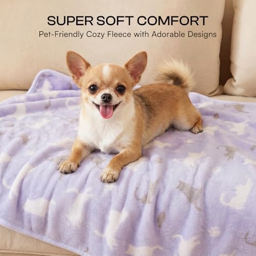 Luciphia Dog Blanket 3 Pack, Soft Cozy Fleece Throw - Image 3