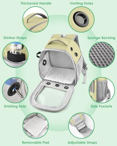 DBNESS Guinea Pig Carrier Backpack, Portable Rabbit Travel Carring Bag - Image 2