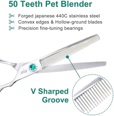 Dog Grooming Thinning Scissors 7 inch Professional Pet Shears Made Of Japanese - Image 3