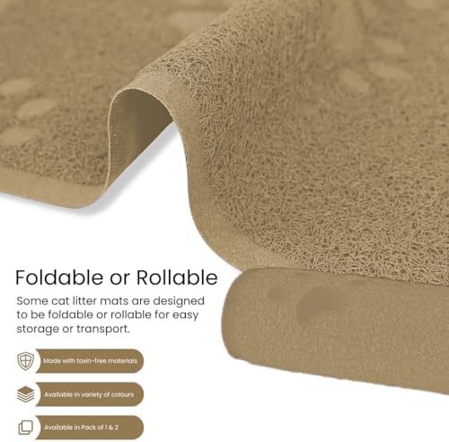 Andalus Small Cat Litter Mat, Non-Slip & Easy to Clean Cat Litter Box Mat - Image 5