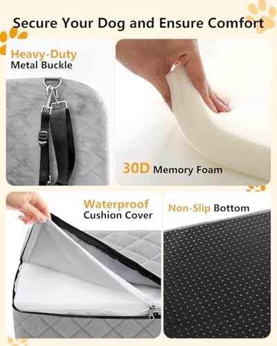 Dog Car Seats for Small Dogs Up to 35lb, Dog Bed for Car Fits Home - Image 5