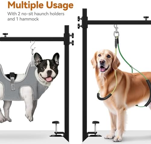 H Shape Dog Grooming Arm for Table, M Size Hammock, 31-43" W - Image 2