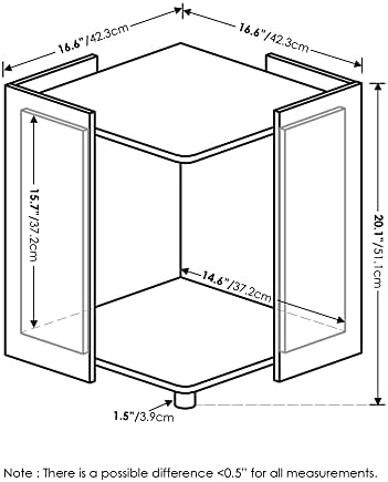 Furinno Peli 17" Square Cat Litter Box Enclosure - Image 6