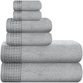 GLAMBURG 100% Cotton Ultra Soft 6 Pack Towel Set, Contains 2 Bath Towels 28x55 by GLAMBURG
