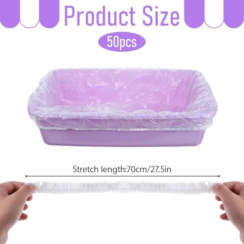 50 PCS Disposable Plastic Cage Liners, Small Animals Leak Proof Toilet Film - Image 2