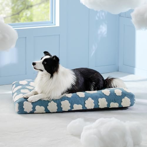 LE SURE Cute Aesthetic Dog Bed for Crate, Jacquard Thick Pet Pillow 35x22 - Image 6