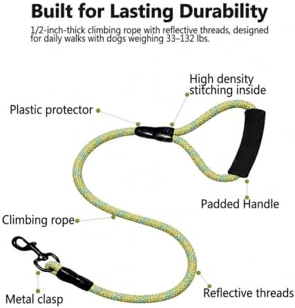 3 Dog Leash for 1-3 Dogs, 360° Swivel, No Tangle - Image 6