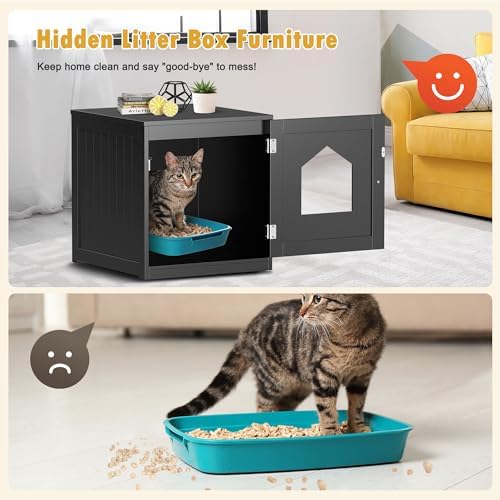 Cat Litter Box Enclosure Hidden Kitty Litter Box Furniture Indoor Cat Box - Image 6