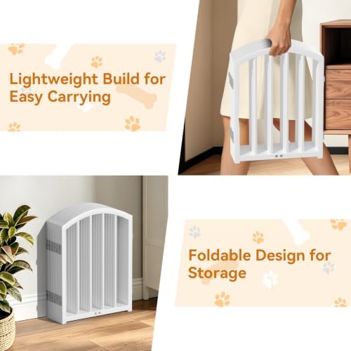 SNUOWU 16 Inch Full Metal Freestanding Short Dog Gate - Image 4