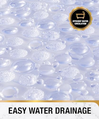 HITSLAM Bathtub Mat Non Slip, 27x15 Inch Bubble Oval Bath Tub Mat - Image 4