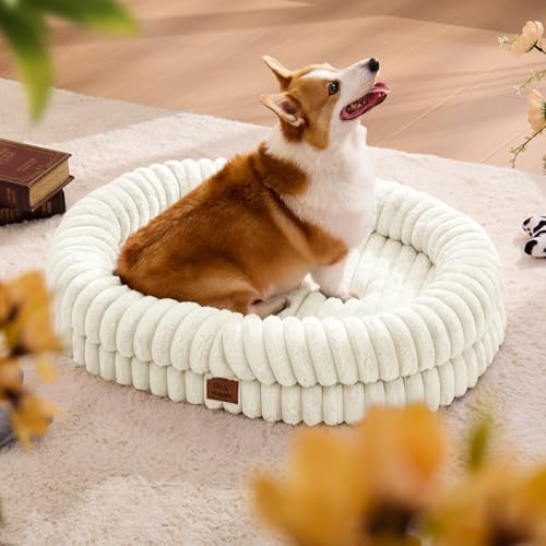 ChiXnuggle Orthopedic Dog Bed, Washable Cover, Faux Fur Bolster Pet Couch - Image 3