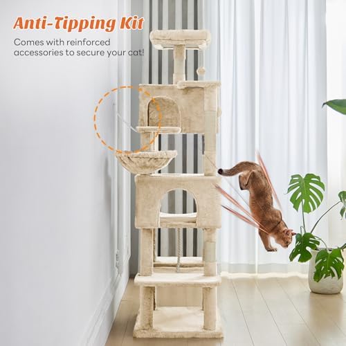 Large 66 Inch Cat Tree Tower - Image 6