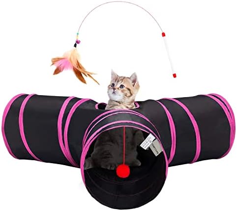 Tempcore Cat Tunnel, 3-Way Collapsible Toy by Tempcore