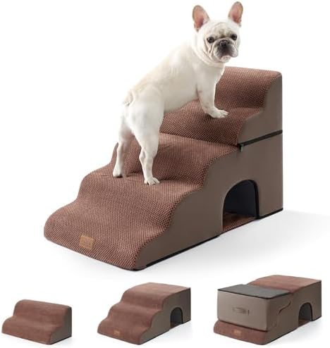COZY KISS Extra Wide Small Dog Stairs by COZYKISS