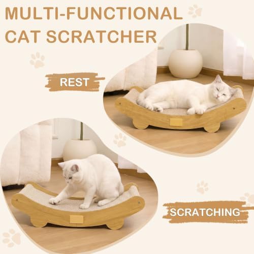 DWCN Large Sisal Cat Scratcher Bed Hammock Lounge Scratching Post Scratch Pad - Image 5